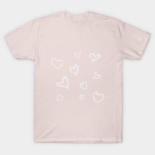 white hearts in the air T-Shirt